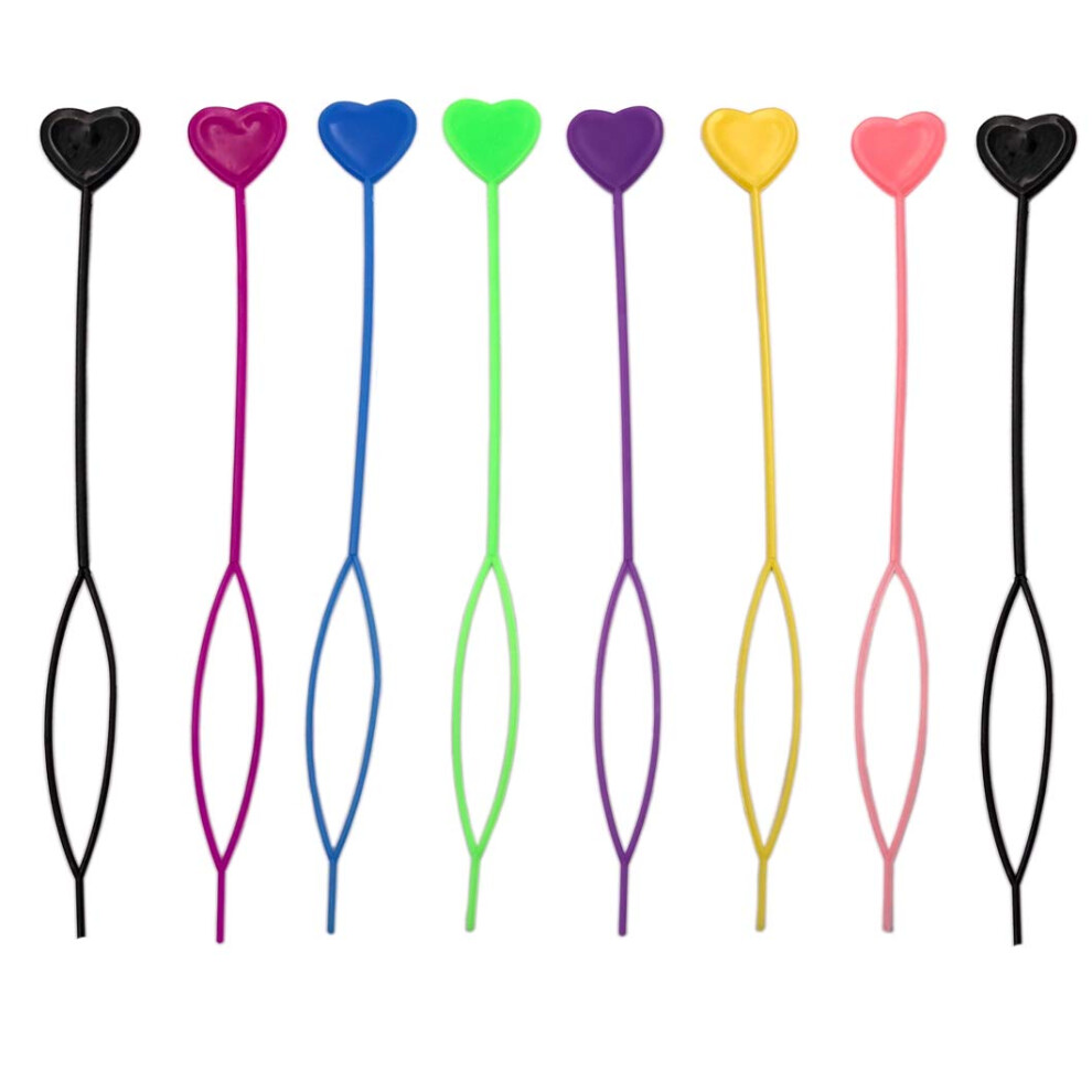 Messen Unisex Not,Specified Hair Tool Plastic Quick Beader For Loading Beads Ponytail Maker Styling Tool 8 Pcs 7 Colors