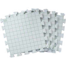 Pletacie a h ckovacie blokovacie podlo ky Boye Interlocking Needlepoint, 30,5 cm x 30,5 cm D, biele, 4 ks
