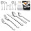 Silverware Set with Serving Pieces  LIANYU 48-Piece Flatware Set Servi 1