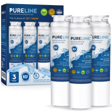 Sostituzione Pureline MSWF per GE MSWF RWF1500A 101820A 101821B Filtro per l'acqua del frigorifero Riduce il cattivo sapore e l'odore Confezione da 3
