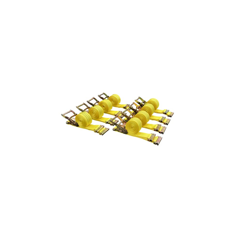 8 Pack E-Track Ratchet Straps 2" X15' 4400 Lbs Tie Down 7791084799944