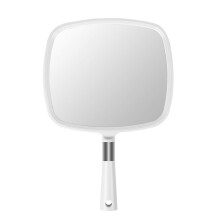 Snowflakes Large Hand Mirror with HandleHang Handheld Mirror Hairdresser MirrorWhite