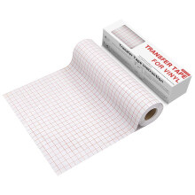YRYM HT Transparentes Vinyl-Transferpapier-Klebeband, Rolle 30,5 x 15,2 m, mit Ausrichtungsgitter, Anwendungsband fr Silhouette Cameo, Cricut, selbs