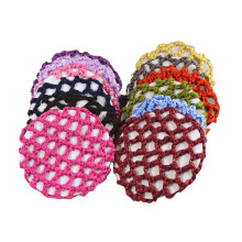 12 stuks Knot Cover Snood Haarnet Handgemaakt Gebreid Mesh Stof Knot Net voor Meisjes Vrouwen Ballet Dans Schaatsen Diverse kleuren (verzonden door w