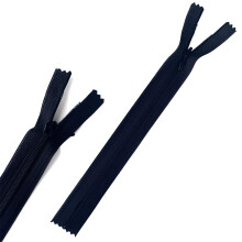 Yzsfirm 10 Stck 16-Zoll-Reiverschluss aus echter Seide, unsichtbar, zum Nhen, groe schwarze Spule, geschlossene Reiverschlsse fr Schneider-Nh