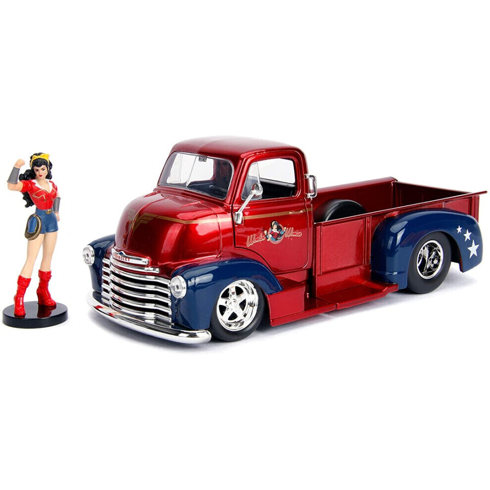 Maxpower Jada Dc Bombshells Wonder Woman With 1:24 1957 Chevy Pickup