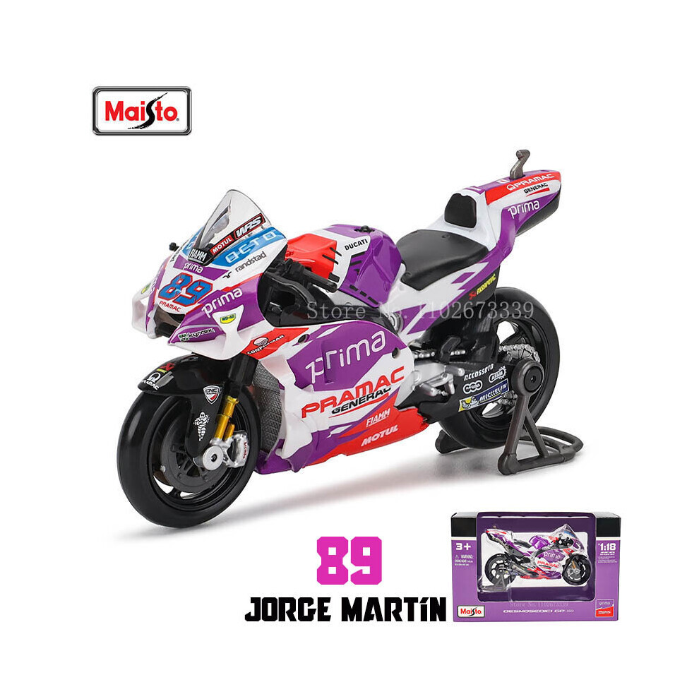 Maxpower (89 Jorge Martin) Maisto 1:18 2022 Ducati Pramac Racing #5 Zarco #89 Martin Licensed Simulation