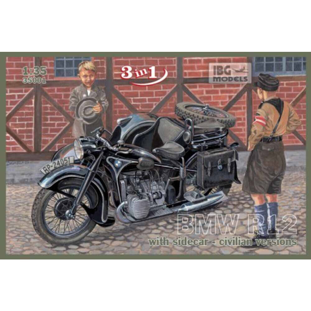 Maxpower Ibg Models 35001 Bmw R12 1:35 Military Vehicle Model Kit