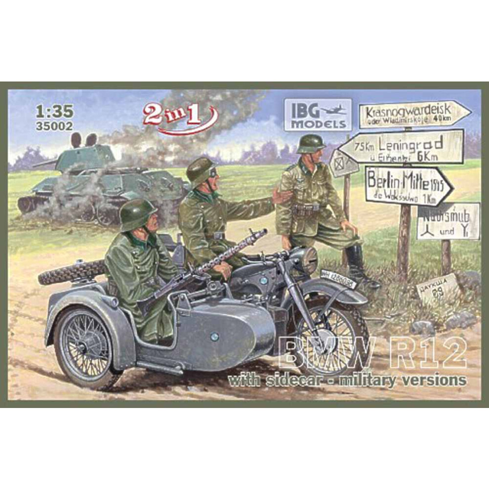 Maxpower Ibg Models 35002 Bmw R12 1:35 Military Vehicle Model Kit