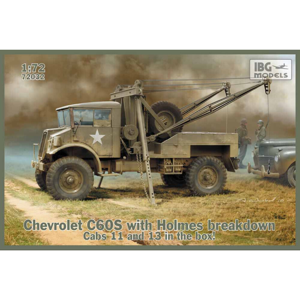 Maxpower Ibg Models 72032 Chevrolet C60s With Holmes Breakdown 1:72 Plastic Model Kit