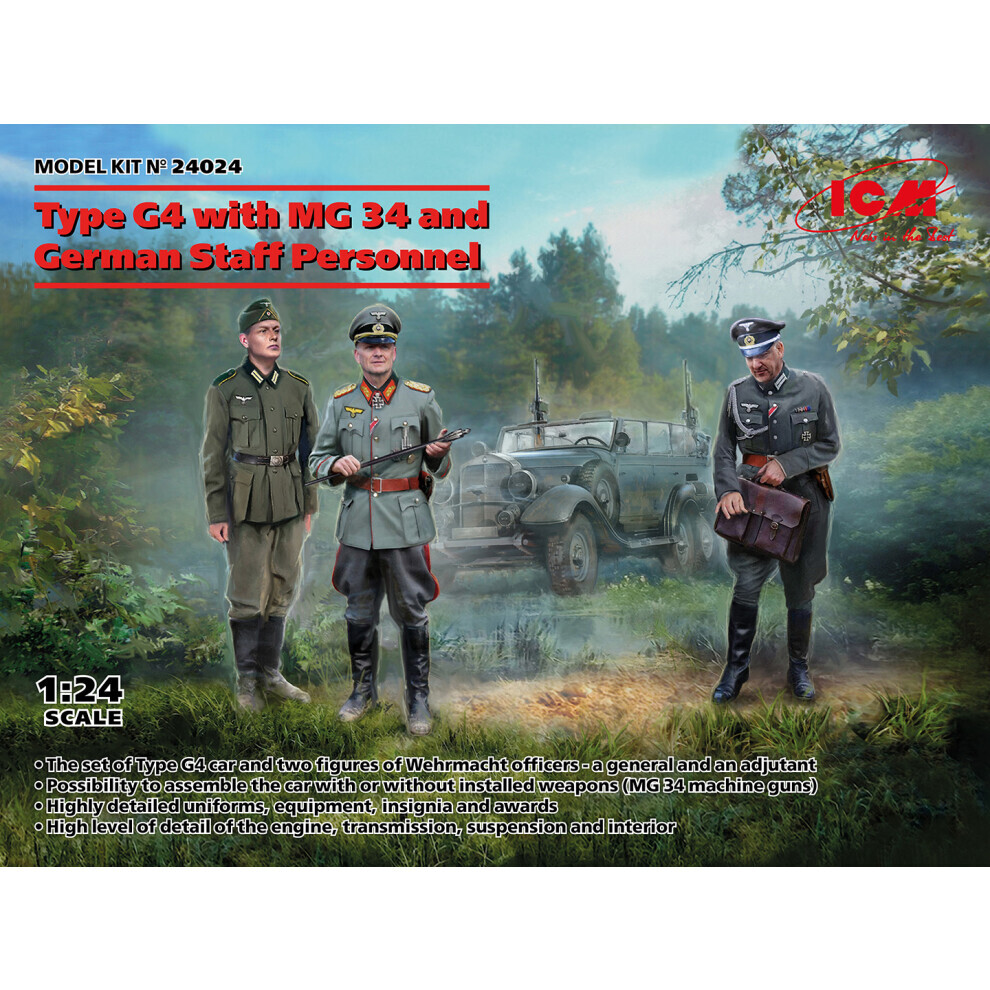 Maxpower Icm24024 - Icm 1:24 - Type G4 & Mg34 And German Staff Personnel