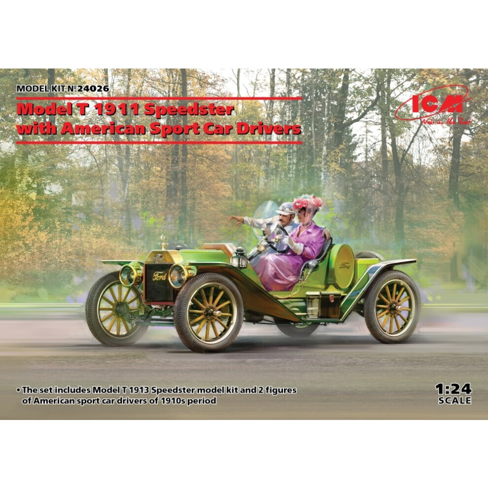 Maxpower Icm24026 - Icm 1:24 - Model T 1913 Speedster With Drivers