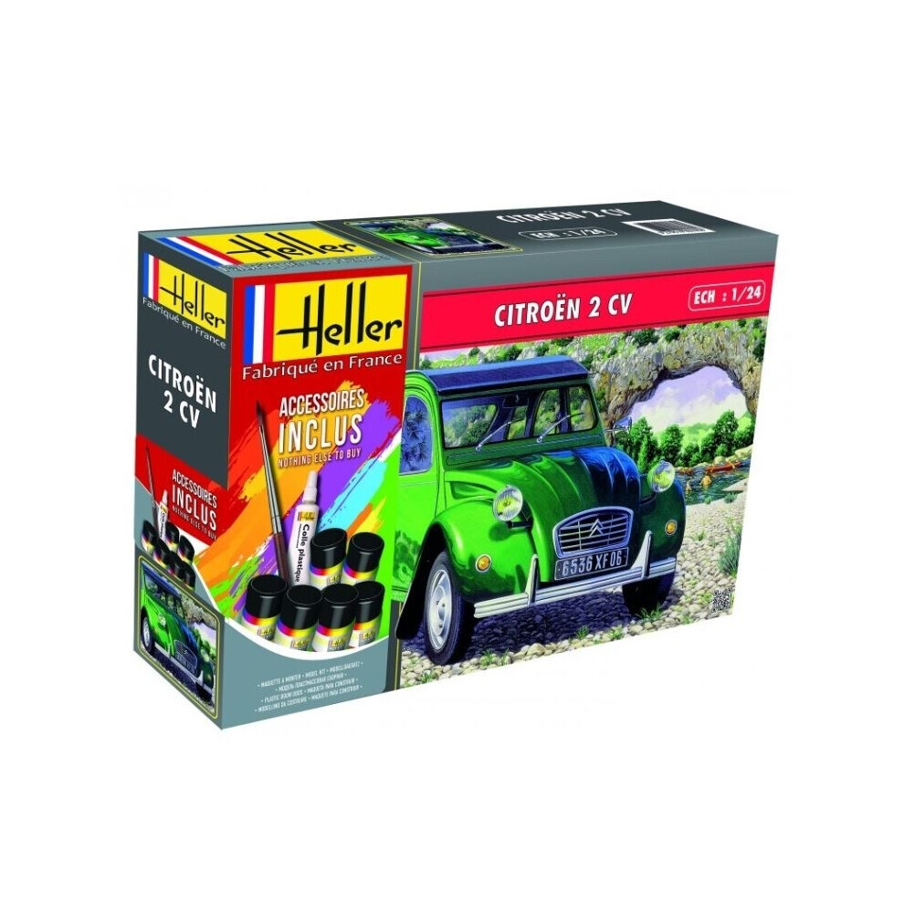 Maxpower Hel56765 - Heller 1:24 Gift Set - Citroen 2 Cv