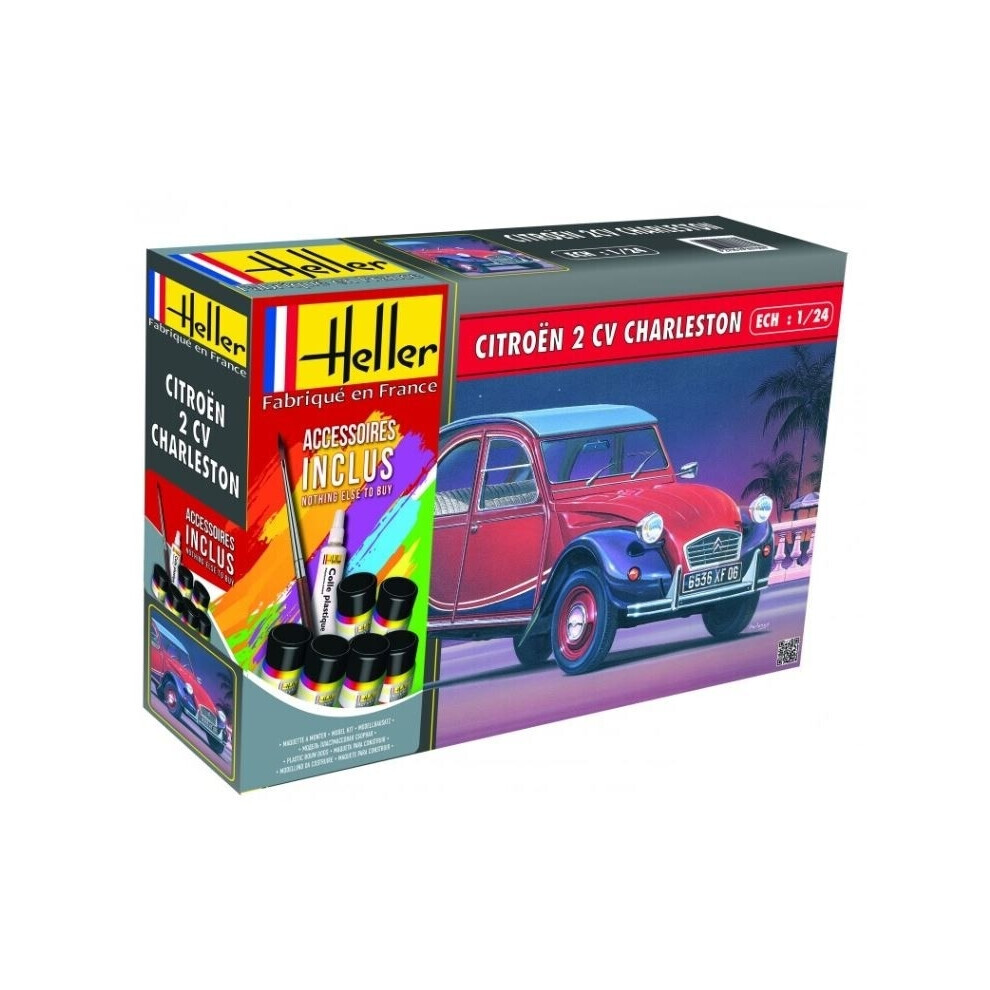 Maxpower Hel56766 - Heller 1:24 Gift Set - Citroen 2 Cv Charleston