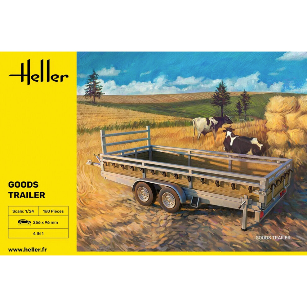 Maxpower Heller 80778 Goods Trailer 1:24 Model Kit