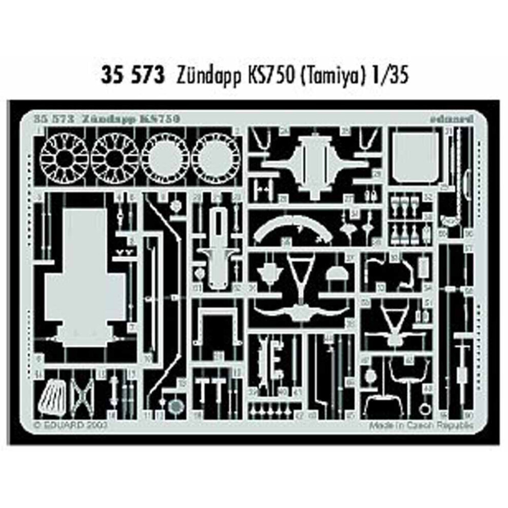 Maxpower Eduard 35573 1:35 Etched Detailing Set For Tamiya Kits Zundapp Ks-750