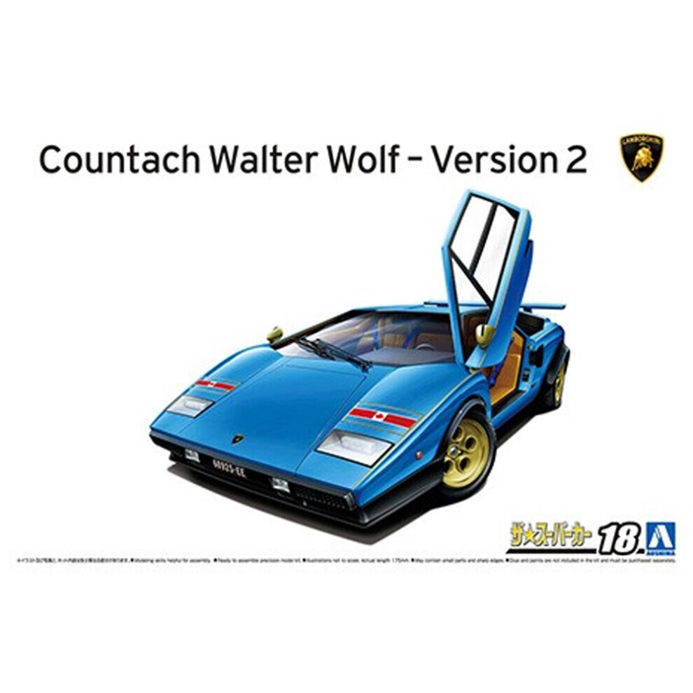 Maxpower Aoshima 06383 Lamborghini Wolf Countach '76 Version 2 1:24 Model Kit