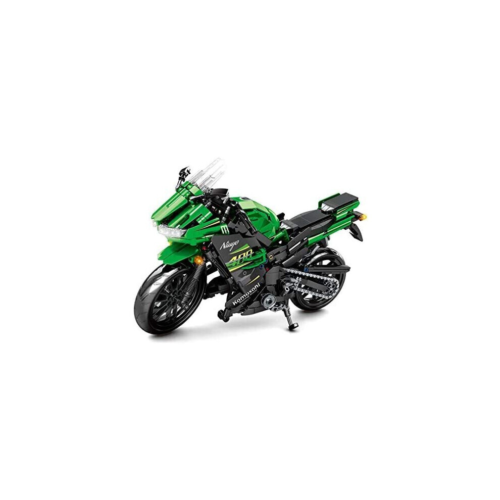 Maxpower Aprila Technic Motorbike For Kawasaki Ninja 400 Building Kit, 862Pcs Motorcycle Model For Ninja 400 Construction Toy, Superbike