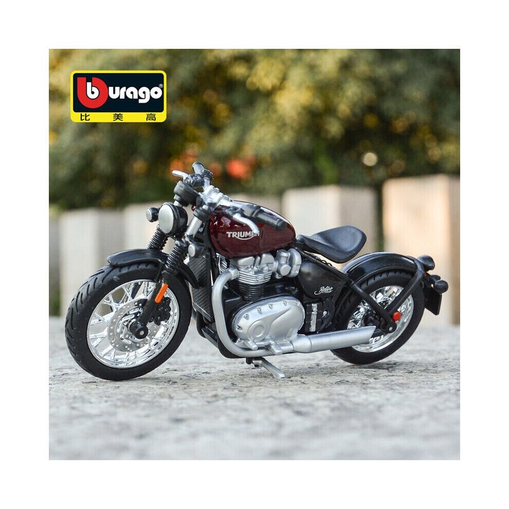 Maxpower Bburago 1:18 Triumph Bonneville Bobber Static Die Cast Vehicles Collectible Motorcycle Model Toys