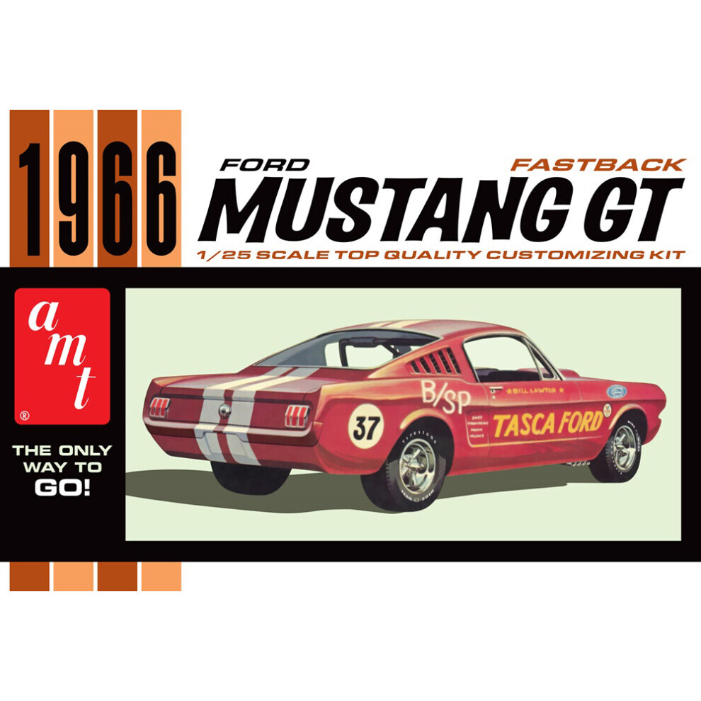 Maxpower Amt 1305 1966 Ford Mustang Gt Fastback 1:25 Model Kit