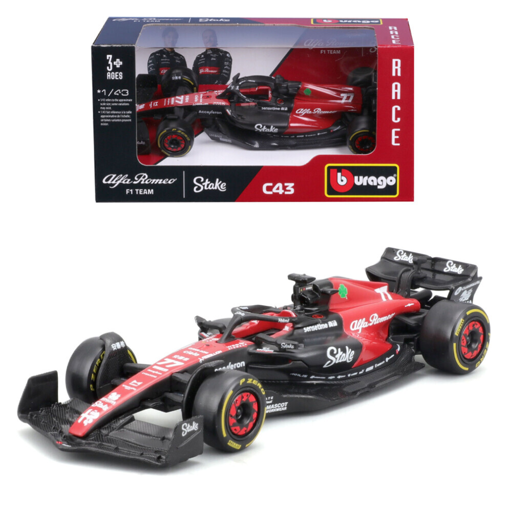 Maxpower Bburago F1 Alfa Romeo Stake C43 #77 Vatteri Bottas 2023 1:43 Model 38085B