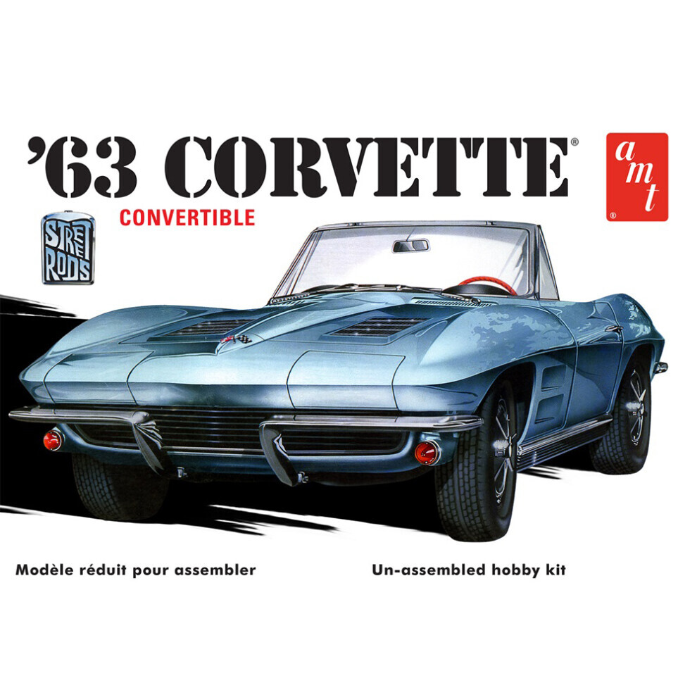 Maxpower Amt 1335M 1963 Corvette Convertible 1:25 Model Kit