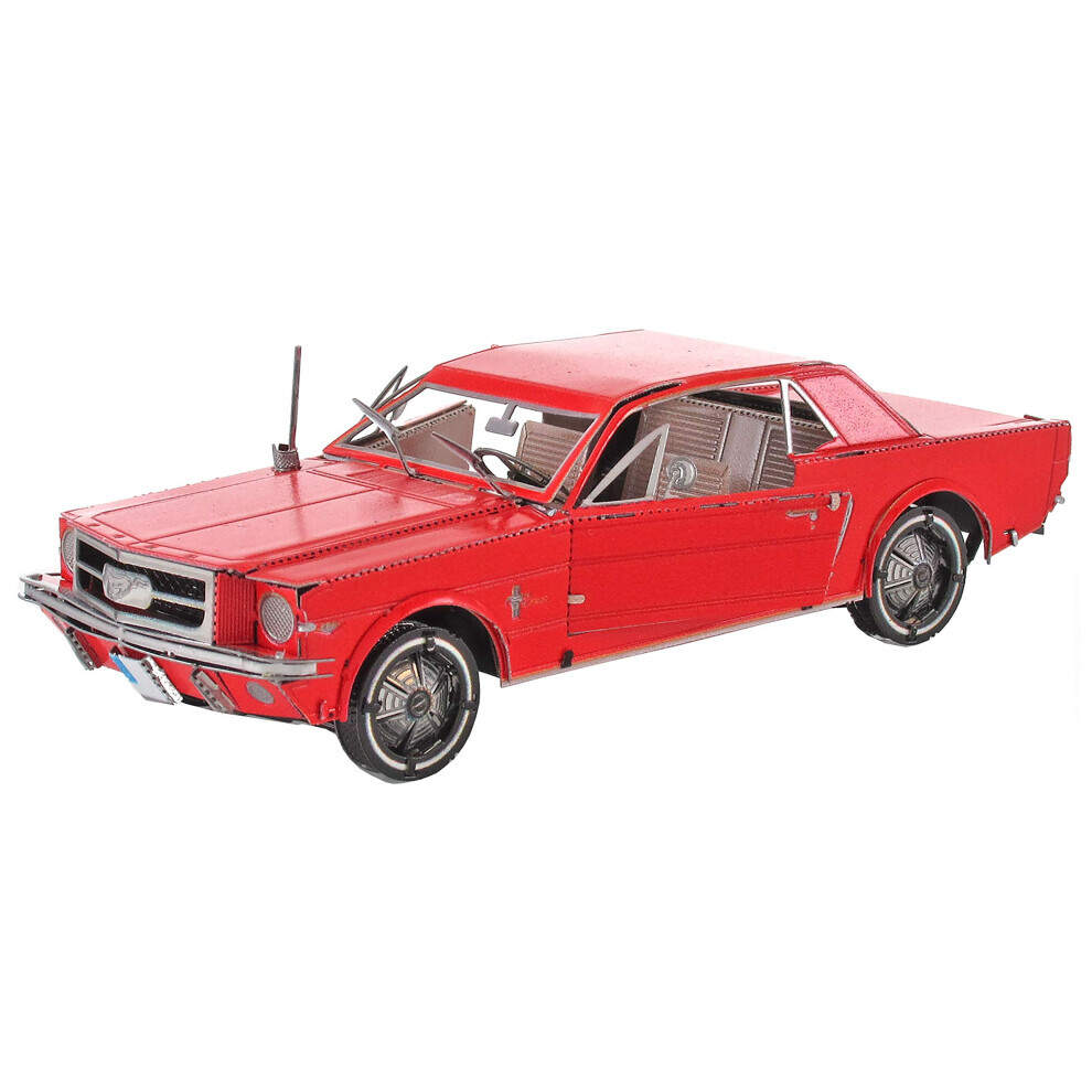 Maxpower Fascinations Metal Earth 1965 Ford Mustang 3D Metal Model Kit Red