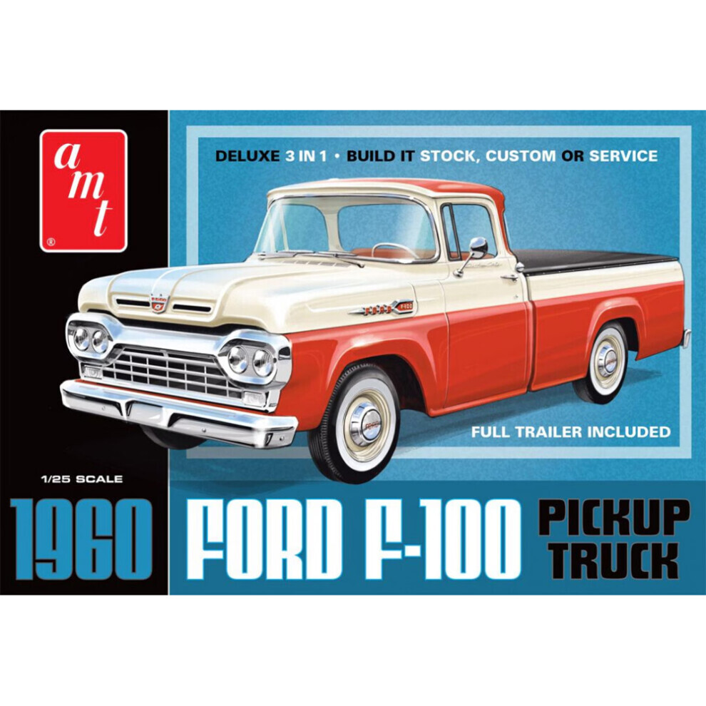 Maxpower Amt 1407 Ford F-100 1960 Pickup Truck 1:25 Model Kit