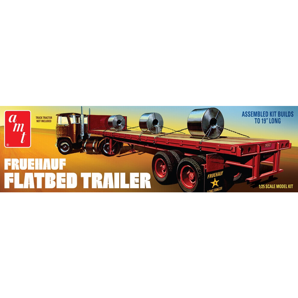Maxpower Amt 1399 Fruehauf Flatbed Trailer 1:25 Model Kit