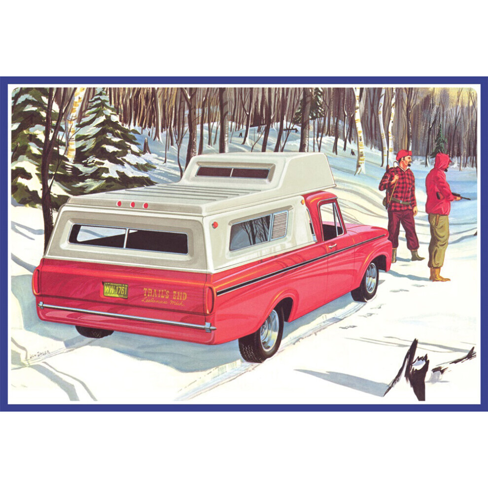 Maxpower Amt 1412 1963 Ford F-100 Camper Pickup 1:25 Model Kit