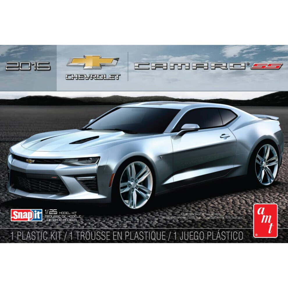 Maxpower Amt 982M 2016 Chevy Camaro Ss Snap Kit 1:25 Plastic Model Kit Red