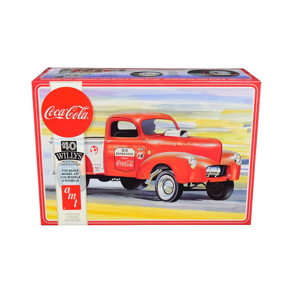 Maxpower Amt Skill 3 Model Kit 1940 Willys Gasser Pickup Truck \Coca-Cola\