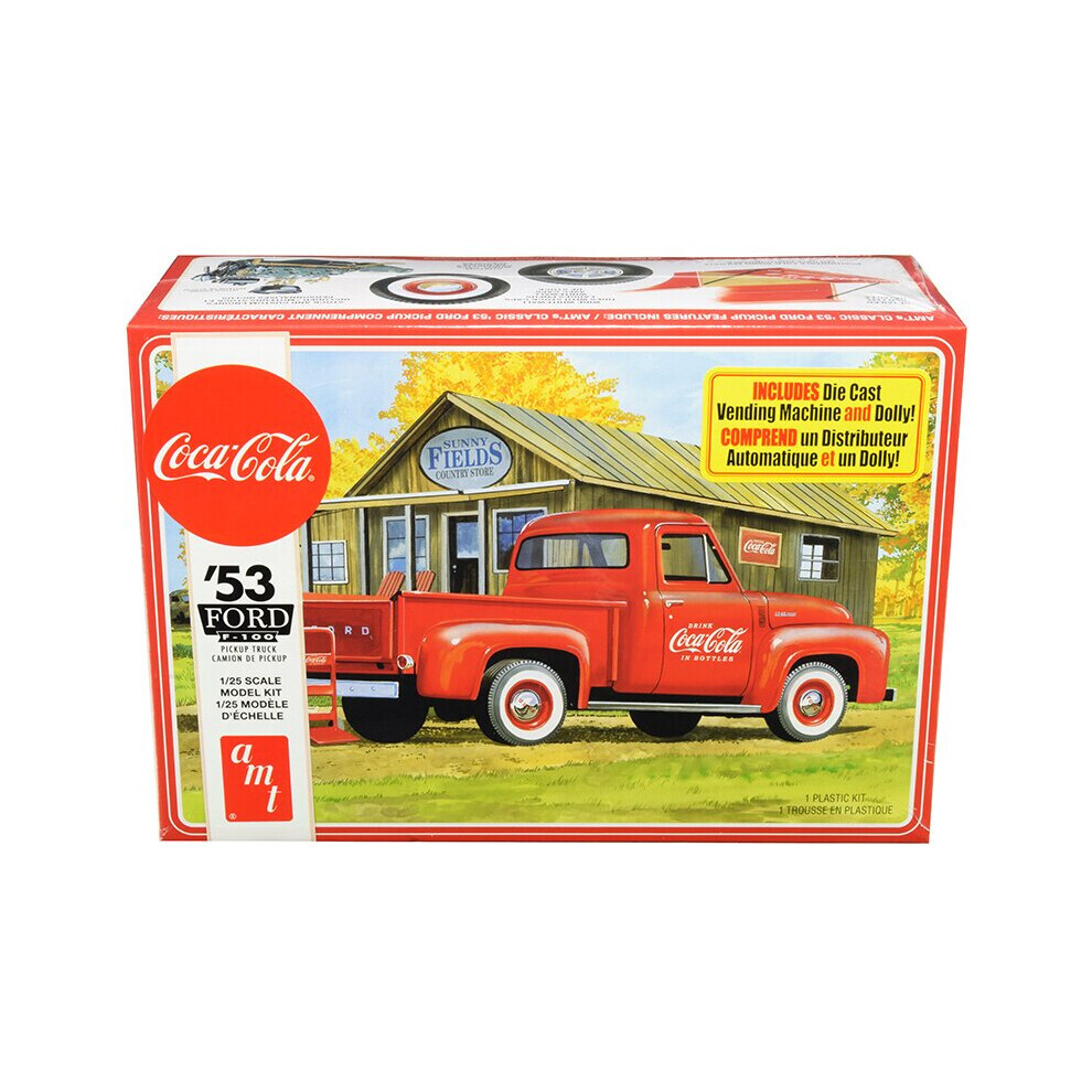 Maxpower Amt Skill 3 Model Kit 1953 Ford F-100 Pickup Truck \Coca-Cola\