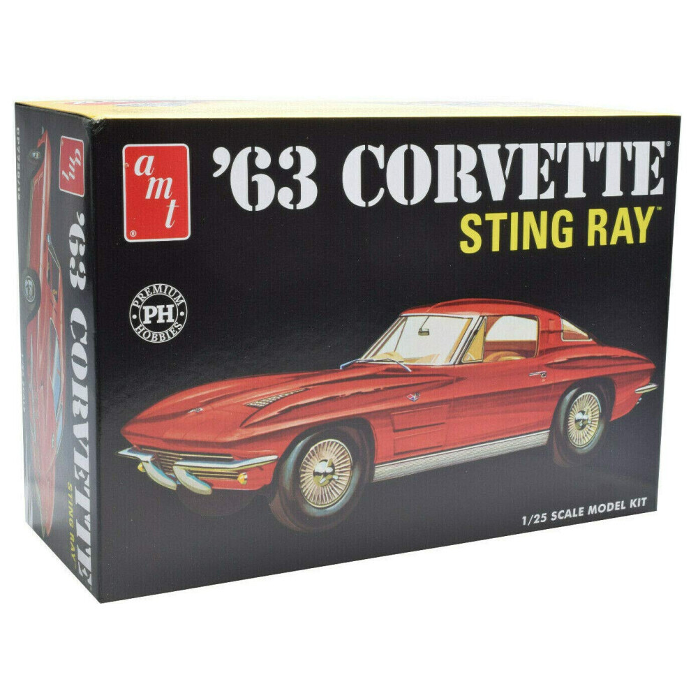 Maxpower Amt/Premium Hobbies 1963 Corvette Sting Ray 1:25 Plastic Model Car Kit