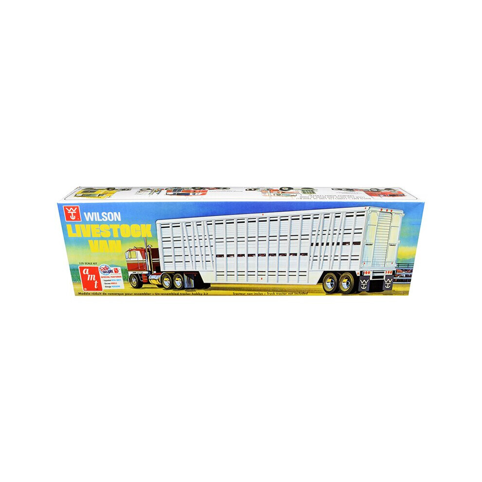 Maxpower Amt Skill 3 Model Kit Wilson Livestock Van Trailer 1/25 Scale Model By Amt