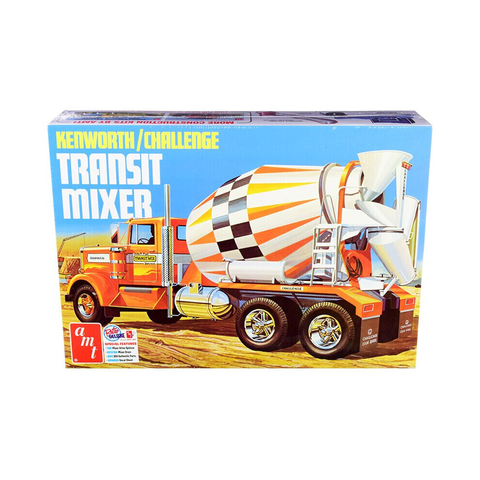 Maxpower Amt Skill 3 Model Kit Kenworth / Challenge Transit Cement Mixer Truck 1/25 Scale Model By Amt