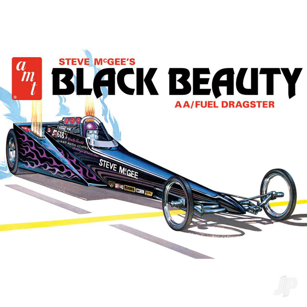 Maxpower Amt Steve Mcgee Beauty Wedge Dragster 1214 Model Kit Black