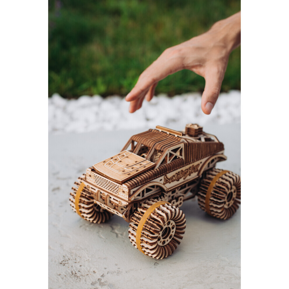 Maxpower 3D Wooden Model Self Assemble Building Puzzle Laser Cut Monster Truck