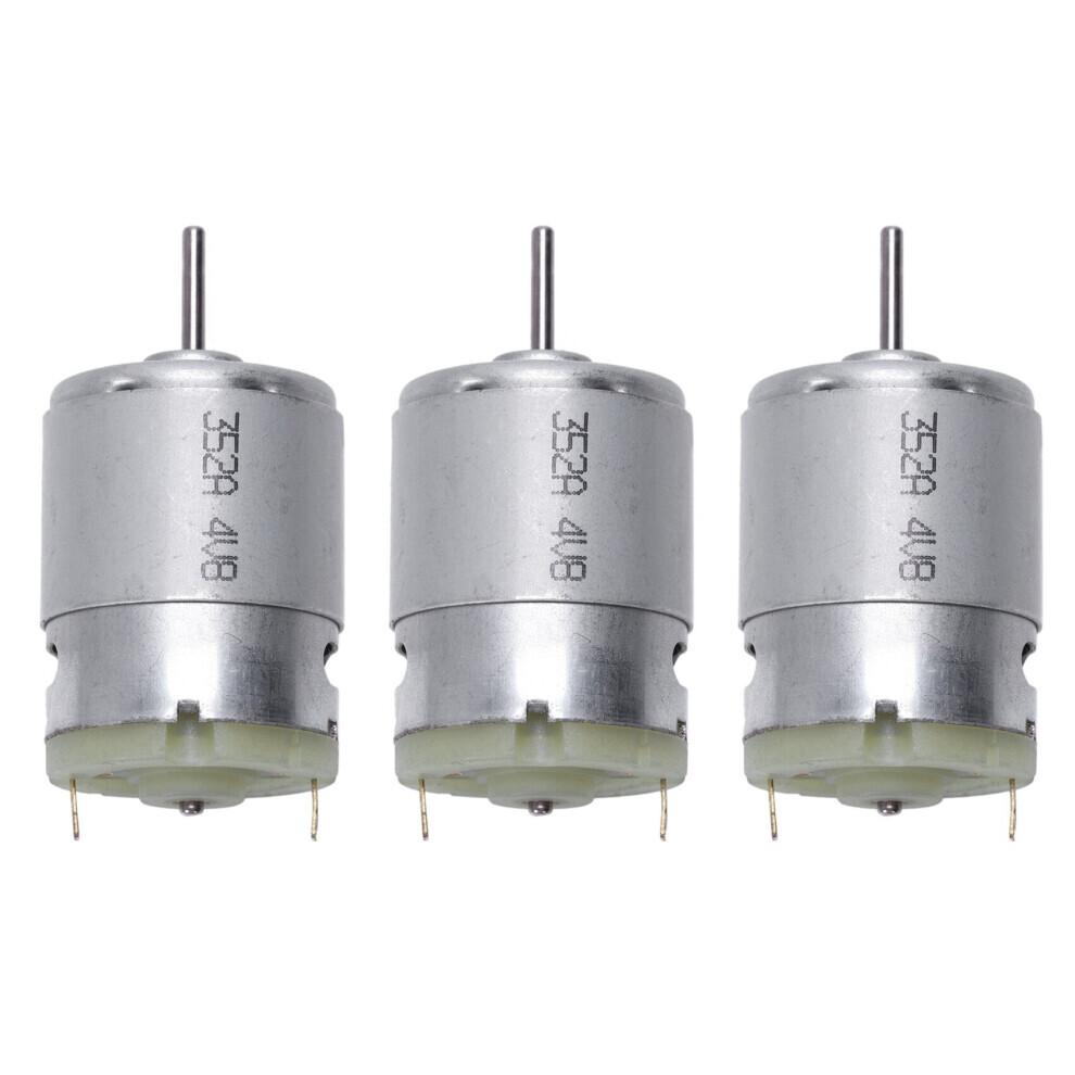 Maxpower 3X Rs380 Dc 1.5-18V 30000Rpm Mini Motor 38X28mm For Rc Model Toys Diy, Silver