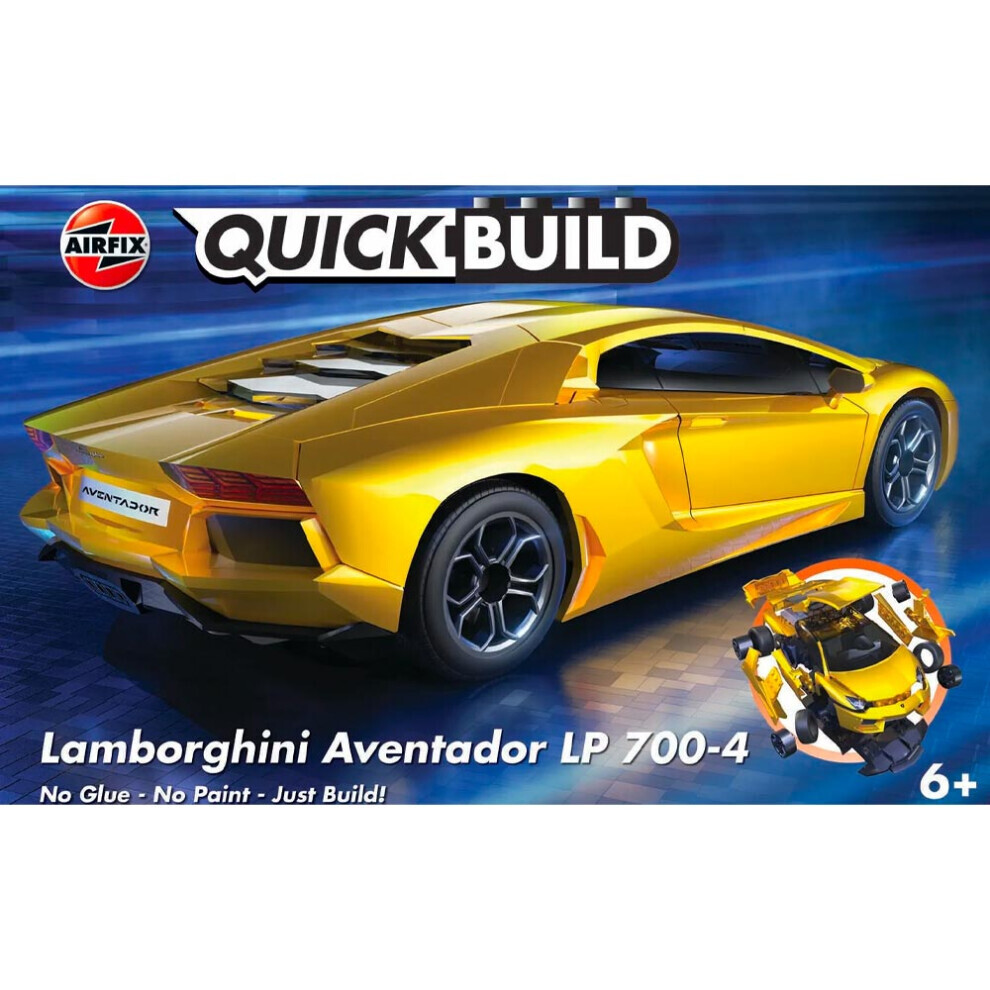 Maxpower Airfix J6026 Quickbuild Lamborghini Aventador - Model Kit Yellow