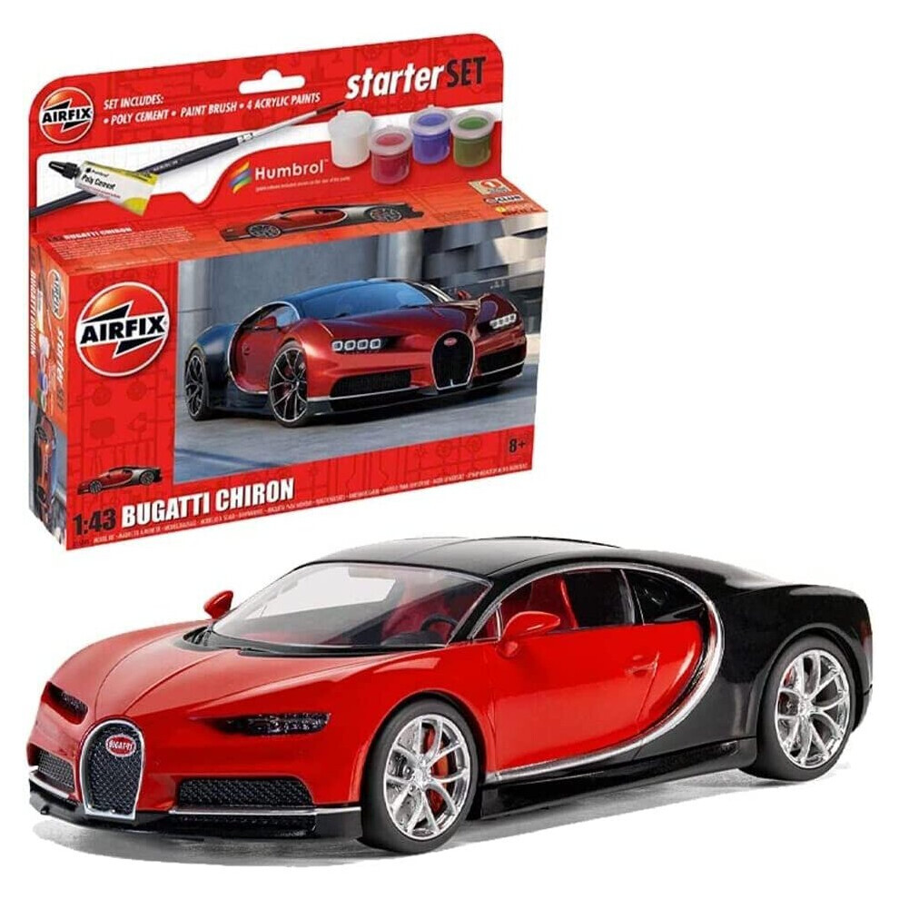 Maxpower Airfix Small Starter Set New Bugatti Chiron 1:43 Scale