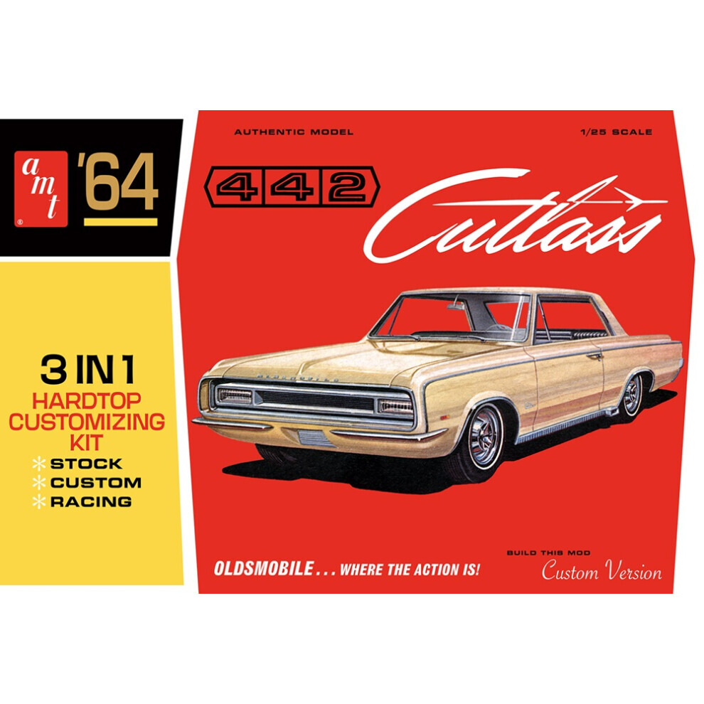 Maxpower Amt 1066 1964 Oldsmobile Cutlass 442 Hardtop 1:25 Model Kit