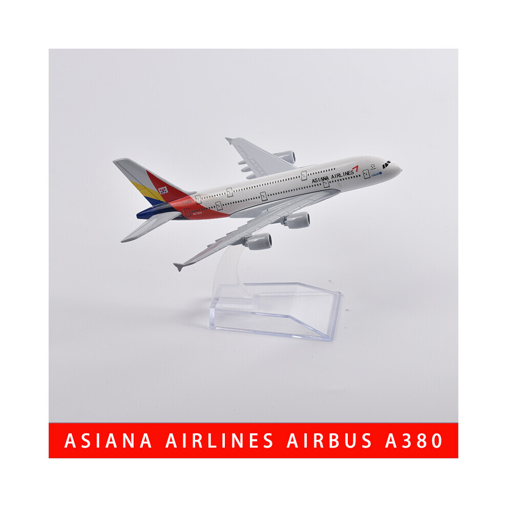 Maxpower (Asiana A380) 16Cm Korean Air Boeing 747 Plane Model Aircraft Diecast Metal 1/400 Scale Airplane Model Gift Collection