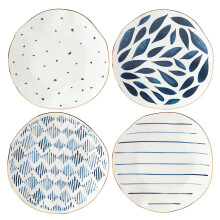 Lenox Blue Bay, set de placi de desert de 4 piese de 4,05 lb