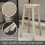 (Pine) Wooden Revolving Swivel Dining Kitchen Bar Stool 3