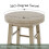 (Pine) Wooden Revolving Swivel Dining Kitchen Bar Stool 4