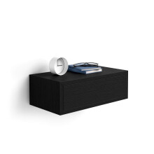 Mobili Fiver  Riccardo Floating nightstand  Ashwood Black  17.7"" x 9.