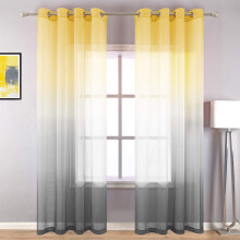 KOUFALL Yellow Curtains 96 Inches Long for Living Room Set of 2 Panels