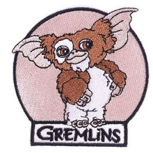 Gizmo Gremlins Logótipo Clássico Bordado 3 1/4" Largura Patch Termocolante