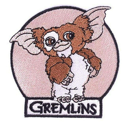 Gizmo Gremlins Logótipo Clássico Bordado 3 1/4" Largura Patch Termocolante